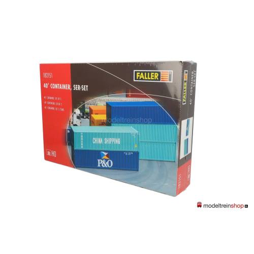 Faller HO 182151 40' Container set 5 stuks - Modeltreinshop