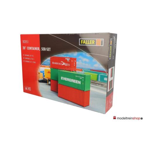 Faller HO 182051 20' Container set 5 stuks - Modeltreinshop