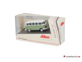 Schuco H0 26707 VW T1c Samba groen/wit - Modeltreinshop