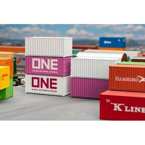 Faller HO 182052 20' Container one set 5 stuks - Modeltreinshop