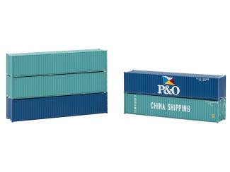 Faller HO 182151 40' Container set 5 stuks - Modeltreinshop