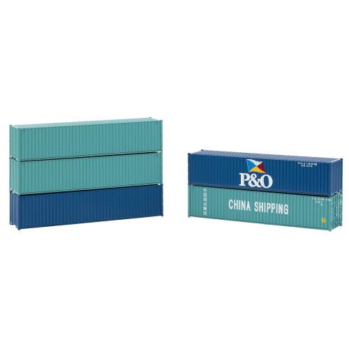 Faller HO 182151 40' Container set 5 stuks - Modeltreinshop