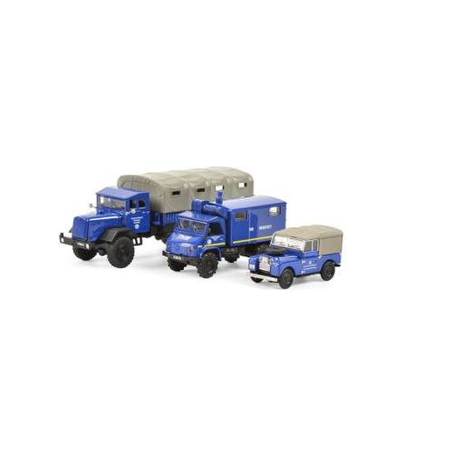 Schuco H0 26560 set Land Rover, Unimog 404, MB LG 315 MHI - Modeltreinshop