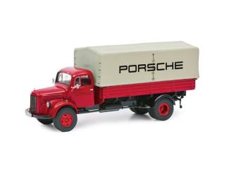 Schuco H0 26678 Mercedes Benz L3500 Porsche - Modeltreinshop