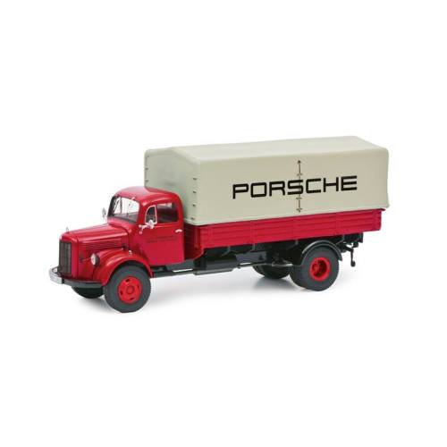 Schuco H0 26678 Mercedes Benz L3500 Porsche - Modeltreinshop