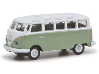 Schuco H0 26707 VW T1c Samba groen/wit - Modeltreinshop