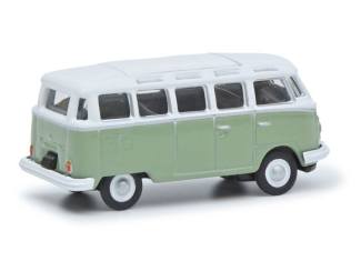 Schuco H0 26707 VW T1c Samba groen/wit - Modeltreinshop