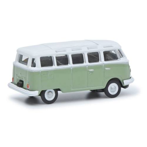 Schuco H0 26707 VW T1c Samba groen/wit - Modeltreinshop