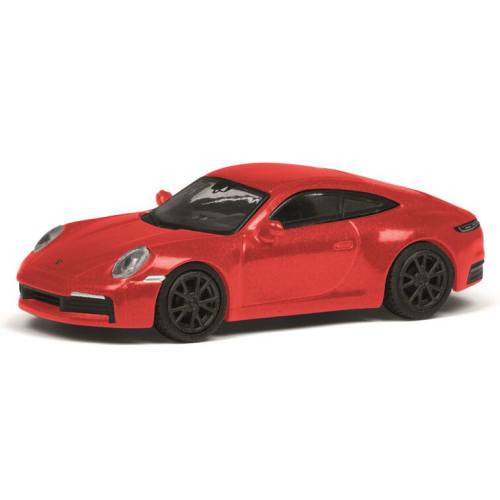 Schuco H0 26704 Porsche 911 (992) Carrera S coupe Rood - Modeltreinshop