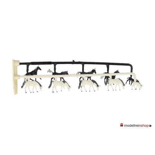 Merten N 2408 10 paarden zwart en wit - Modeltreinshop