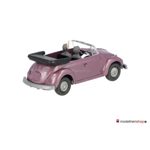 Wiking H0 03301 Volkwagen Kever Cabriolet Violet met 2 figuren - Modeltreinshop