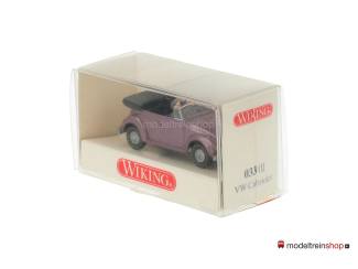 Wiking H0 03301 Volkwagen Kever Cabriolet Violet met 2 figuren - Modeltreinshop