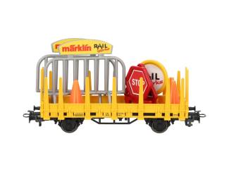 Marklin H0 29188 03 rongenwagen in werktreinuitvoering beladen met speelgoed - Modeltreinshop