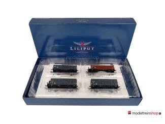 Liliput H0 L230106 4-delige goederenwagenset van de NS - Modeltreinshop