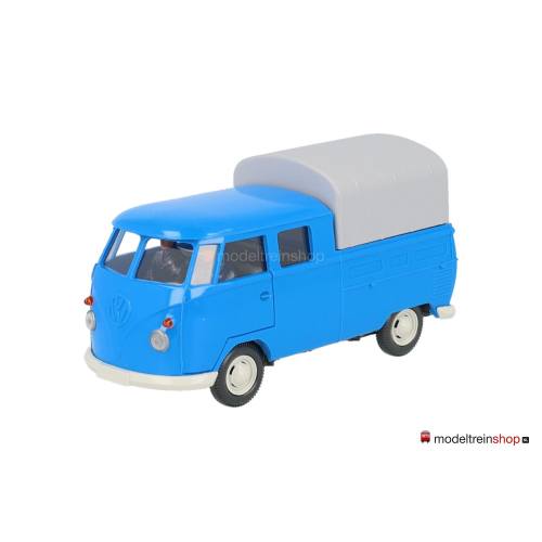 Wiking 1:40 7680135 VW Pritschenwagen met dubbele kabine Blauw - Modeltreinshop