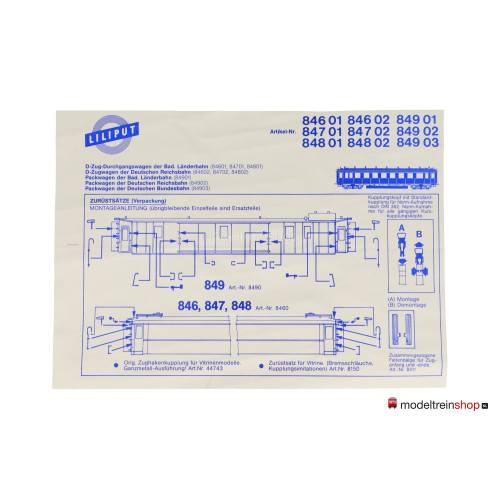 Liliput H0 842 Personenrijtuigset van de DRG - Modeltreinshop