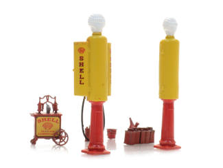 Artitec H0 387.543 Set oude Benzinepompen Shell - Modeltreinshop