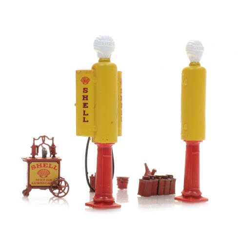Artitec H0 387.543 Set oude Benzinepompen Shell - Modeltreinshop