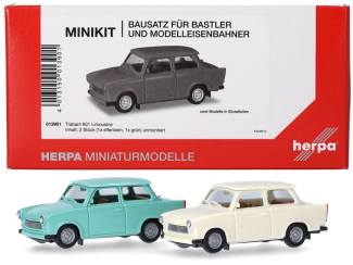 Herpa H0 013901 Trabant 601 Limousine, 2 st. (Minikit) - Modeltreinshop