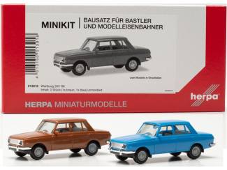 Herpa H0 013918 Wartburg 353 `66, 2 st. (Minikit) - Modeltreinshop