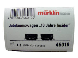 Marklin H0 46010 Railreinigingswagen - Insider jaarwagen 10 jaar lid - Modeltreinshop