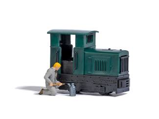 Busch H0 aktie set 12454 De locomotief oliën - Modeltreinshop