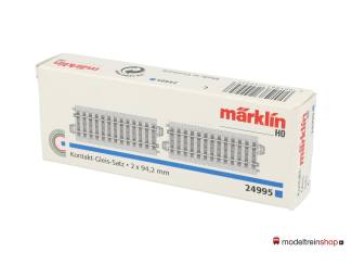 Marklin C Rail 24995 Set contactrails 2 rechte rails 94,2 mm - Modeltreinshop