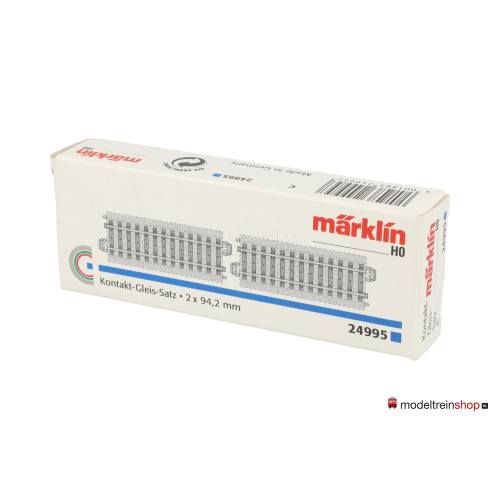 Marklin C Rail 24995 Set contactrails 2 rechte rails 94,2 mm - Modeltreinshop