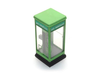 Artitec H0 387.484 Telefooncel 1100 groen jaren 80 - 90 kant en klaar resin, geverfd - Modeltreinshop