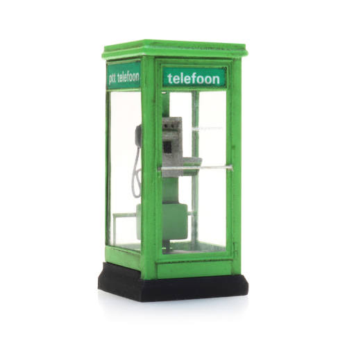 Artitec H0 387.484 Telefooncel 1100 groen jaren 80 - 90 kant en klaar resin, geverfd - Modeltreinshop