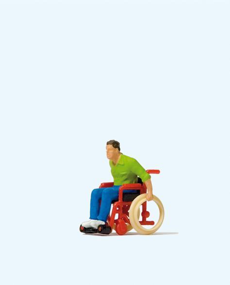 Preiser H0 28164 Man in rolstoel - Modeltreinshop