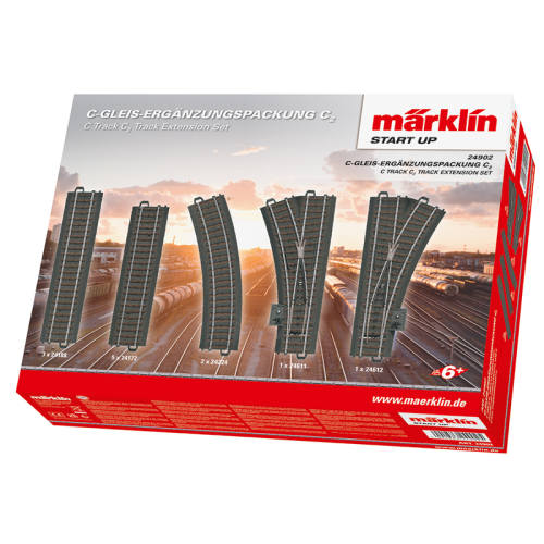 Marklin H0 C Rail 24902 C rail uitbreidingsset C2 - Modeltreinshop