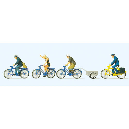 Preiser H0 10507 Fietsers, Fietskar - Modeltreinshop