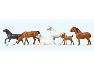 Preiser H0 10150 Paarden - Modeltreinshop