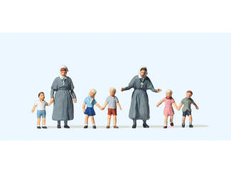 Preiser H0 10533 Protestantse Zusters met kinderen - Modeltreinshop