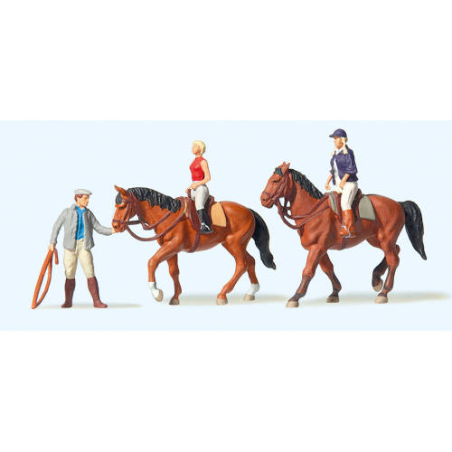 Preiser H0 10502 Paard rijden op de manage - Modeltreinshop