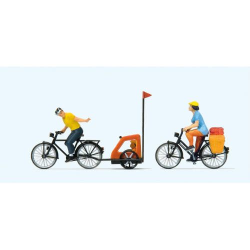 Preiser H0 10636 Fietstocht met het gezin - Modeltreinshop