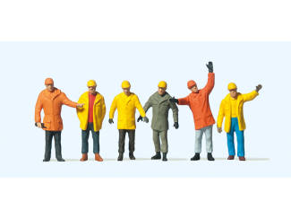 Preiser H0 14034 Arbeiders in werkkleding - Modeltreinshop
