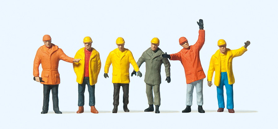Preiser H0 14034 Arbeiders in werkkleding - Modeltreinshop