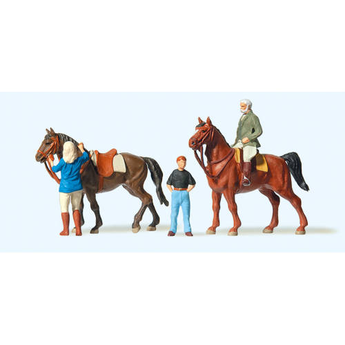 Preiser H0 10503 Figuren bij de Manege - Modeltreinshop