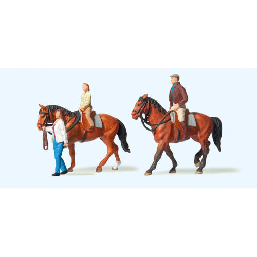 Preiser H0 10501 Paard rijden - Modeltreinshop