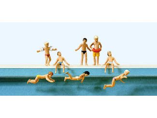Preiser H0 10307 Kinderen in het zwembad - Modeltreinshop