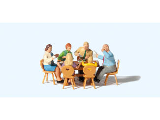 Preiser H0 10282 Familie Krause in het tuinrestaurant - Modeltreinshop