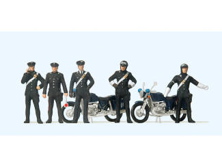 Preiser H0 10175 Carabinieri met 2 motorfietsen - Modeltreinshop