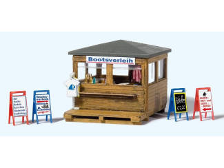 Preiser H0 17314 bouwpakket - kiosk voor bootverhuur - Modeltreinshop