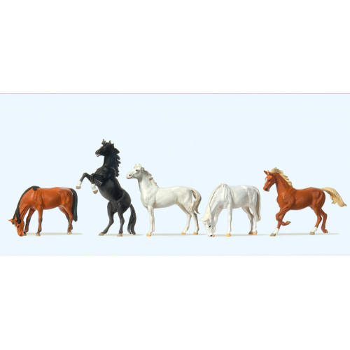 Preiser H0 10156 Paarden - Modeltreinshop