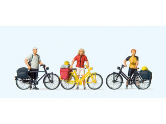 Preiser H0 10643 Staande sportieve fietsers - Modeltreinshop