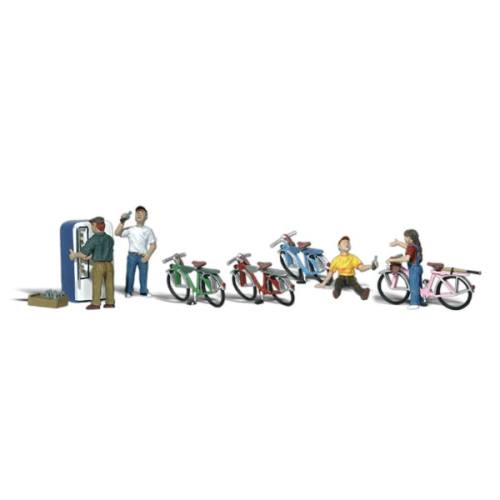 Woodland H0 1904 Fietstocht pauze - Modeltreinshop