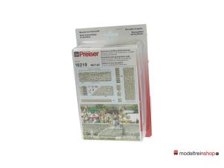 Preiser H0 18219 bouwpakket - trottoir en steengroeve muur - Modeltreinshop