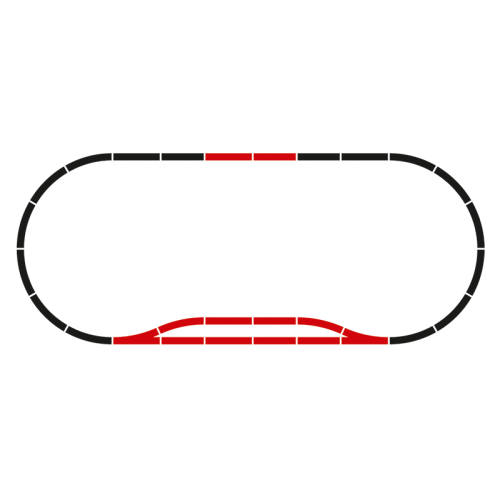 Marklin H0 C Rail 24902 C rail uitbreidingsset C2 - Modeltreinshop